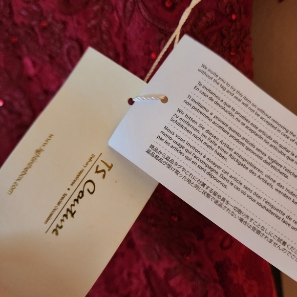 TS Couture Maxi Bridesmaids Dress - Red - - Picture 7 of 9